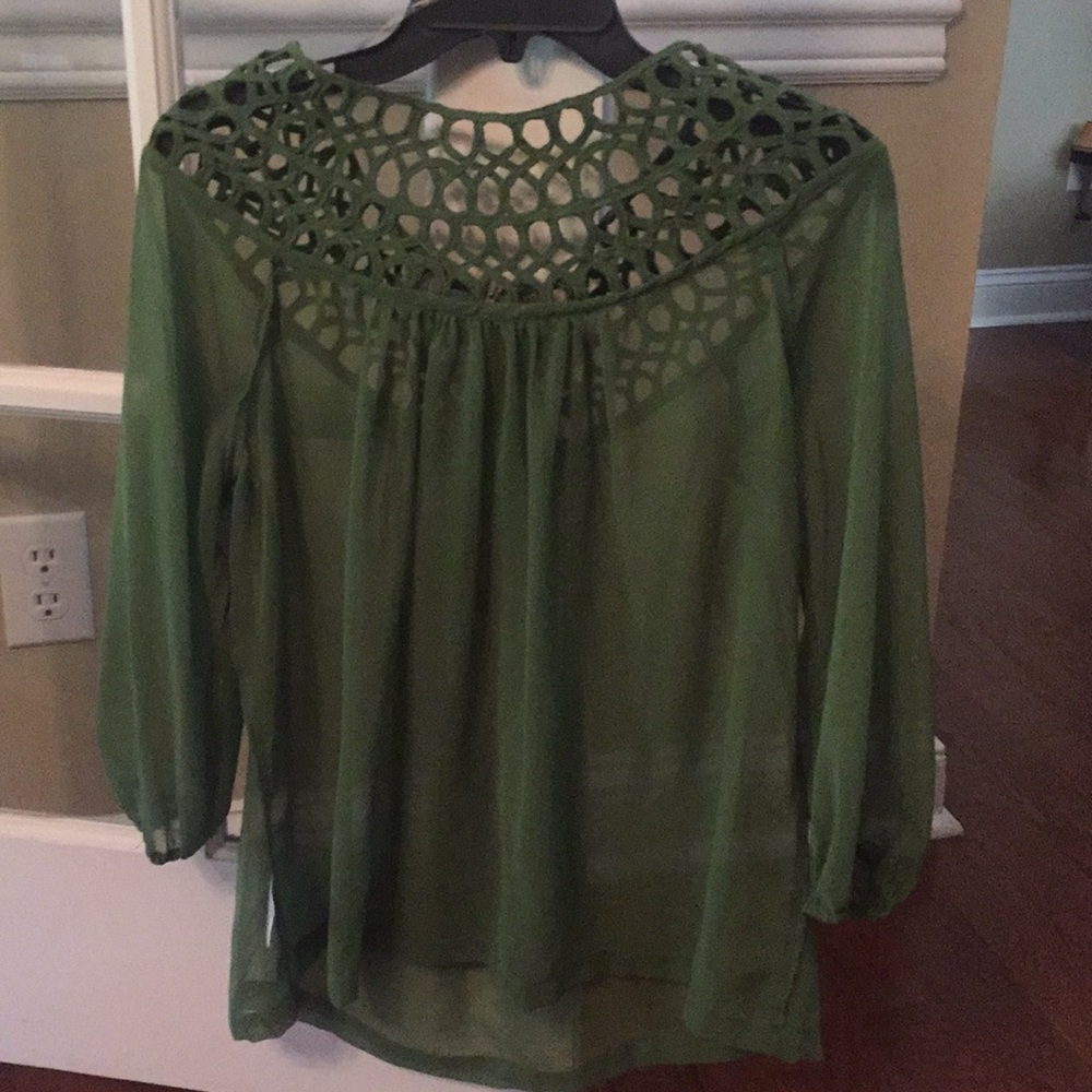 Olive green umgee top